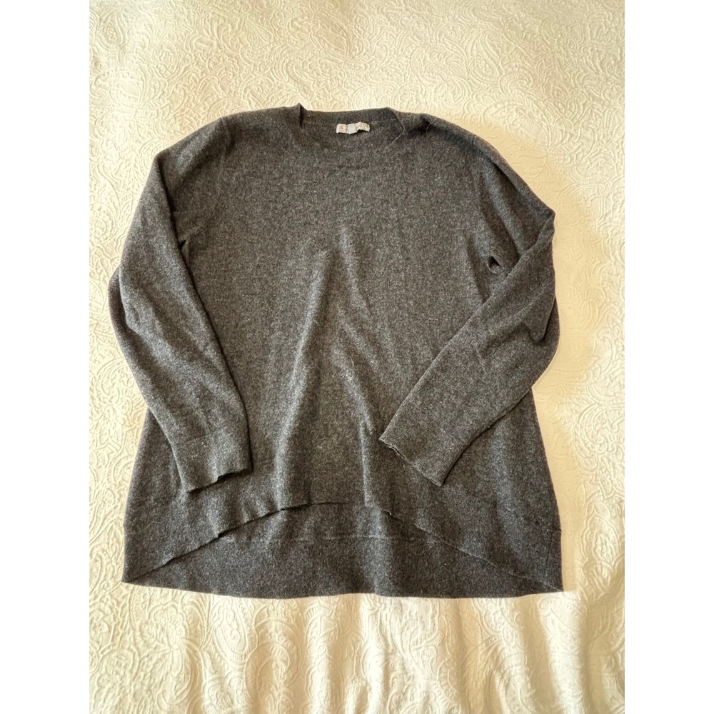 Neiman Marcus The Cashmere Collection Grey Crewneck Sweater XL
